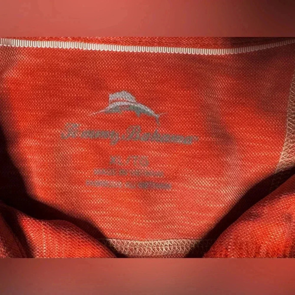 Tommy Bahama Mens XL Polo Golf Shirt Short Sleeve Knit Peach - Picture 5 of 9